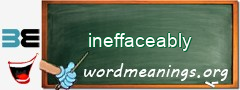 WordMeaning blackboard for ineffaceably